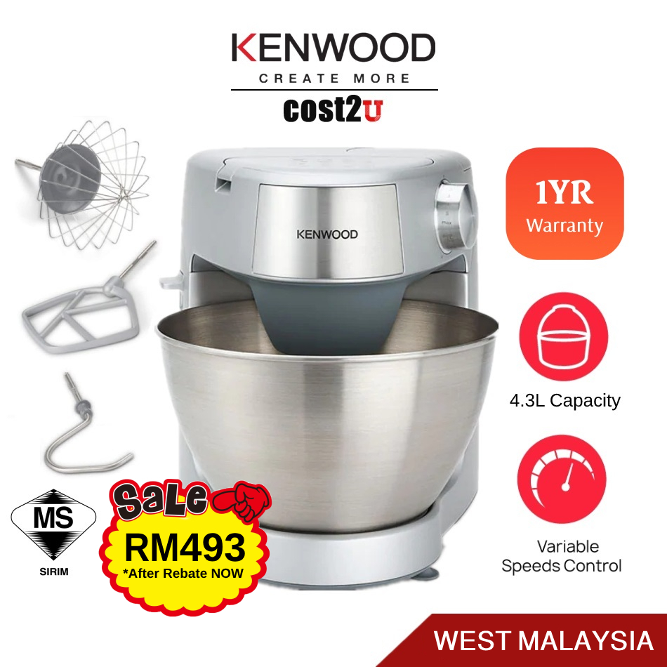 Kenwood 4.3L Prospero+ Stand Mixer with 3 Bowl Tools KHC29.A0SI