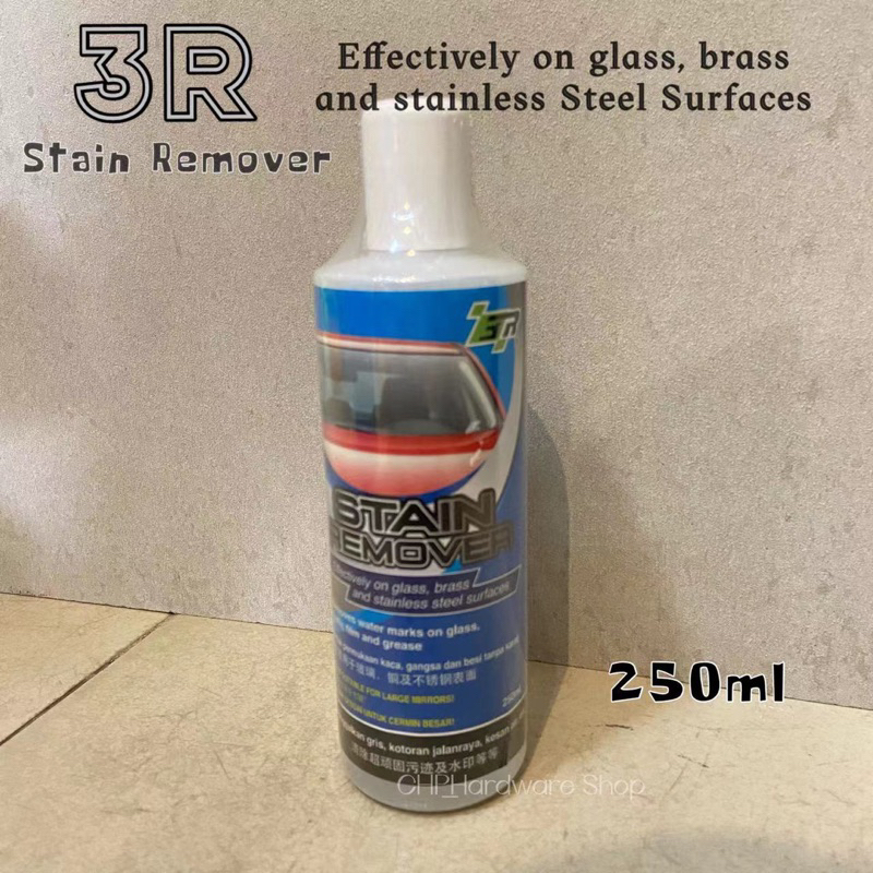 3R STAIN REMOVER 250ML for glass, brass, and stainless steel surfaces ...