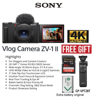 Sony ZV-1 Vlog Digital Camera (Free Sandisk Extreme Pro 64GB Memory Card +  Extra Battery) (Sony Malaysia) - Digital Point & Shoot - ShaShinKi
