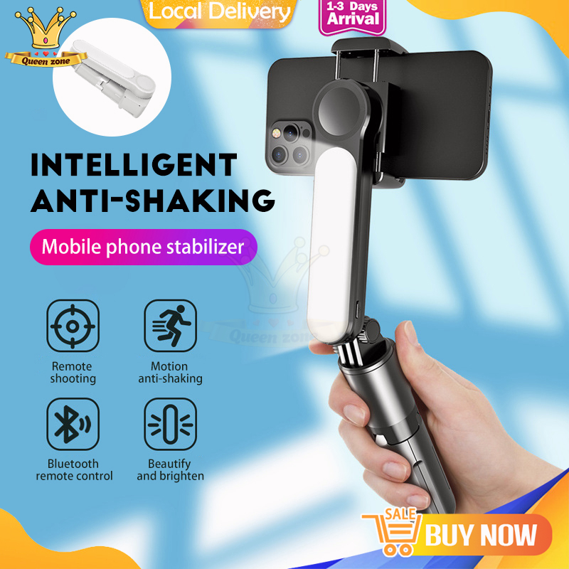 Selfie Stick Tripod 3 in 1 with Selfie Light L09 Smooth Handheld