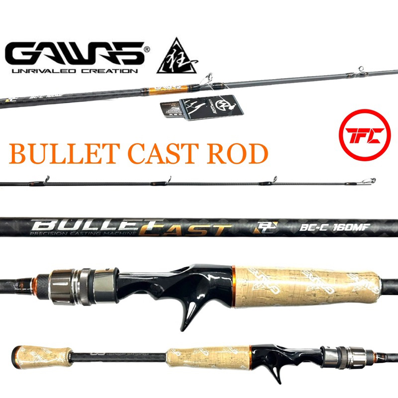 GAWAS Bullet Cast Baitcast & Spinning Fishing Rod BC Baitcasting 1piece One  Piece Limited Collection Bulletcast