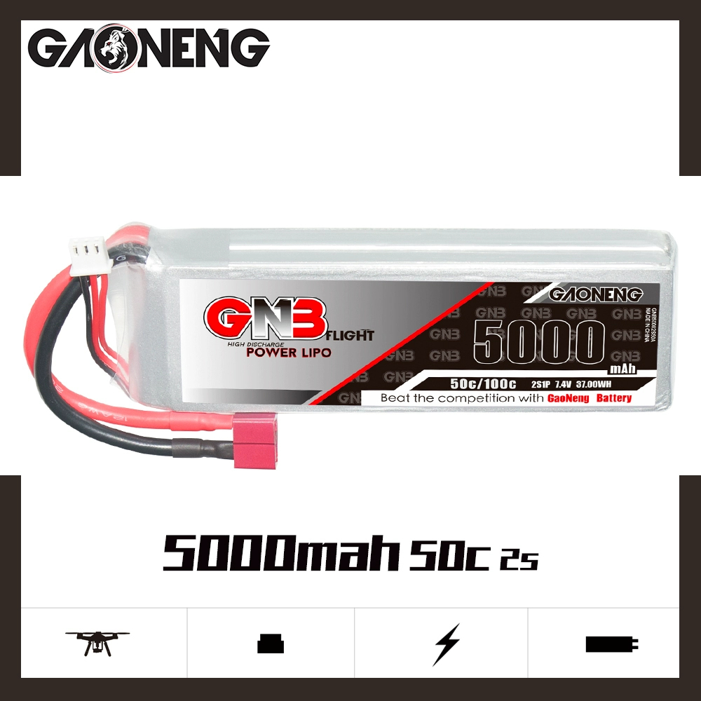 [OFFICIAL WARRANTY 30 DAYS] GNB50002S50A // GAONENG GNB 2S 7.4V 5000mAh ...