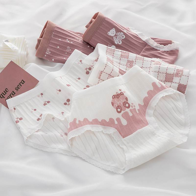 READY STOCK MALAYSIA Women's Cotton Underwear/Panties Women's 1set (5