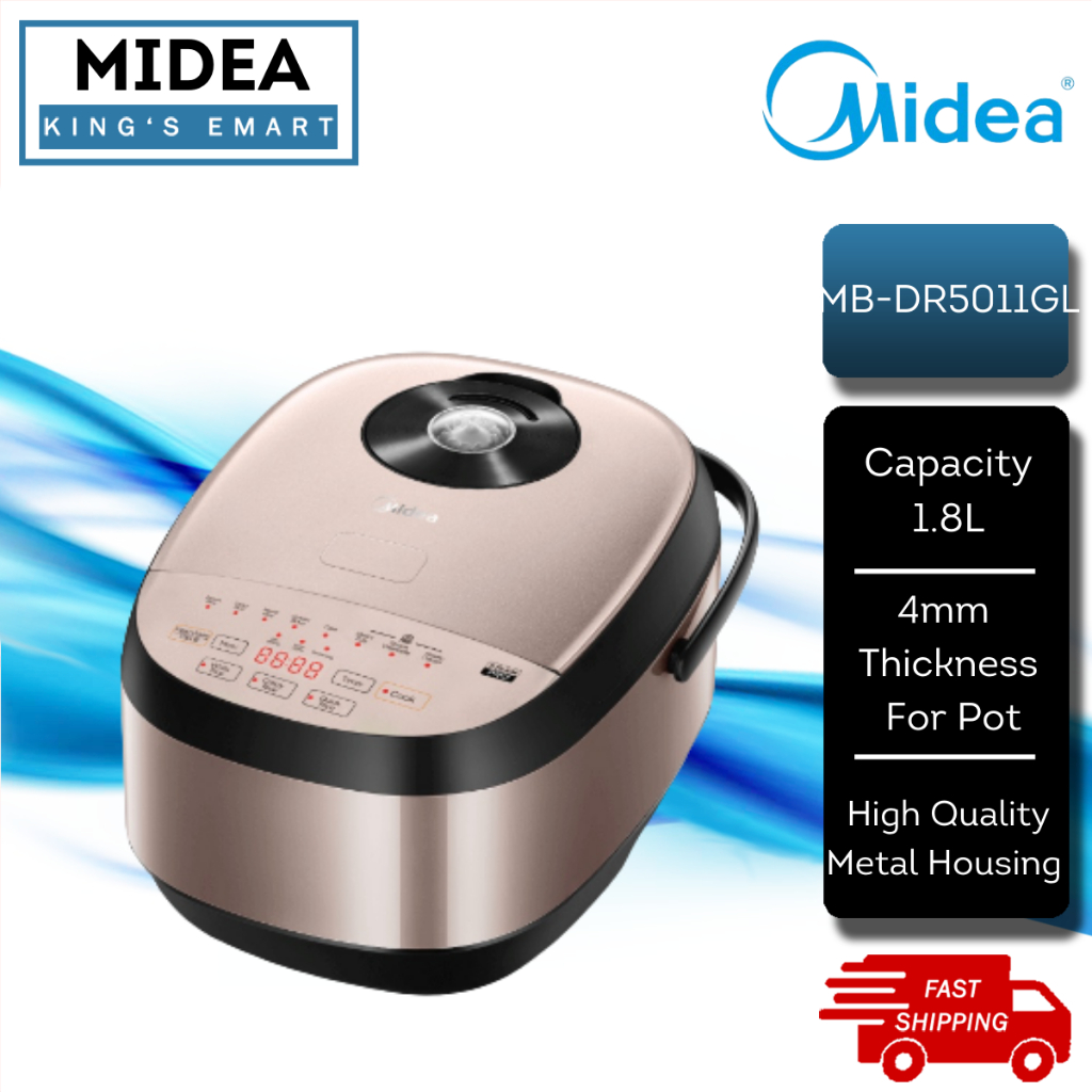Midea 1.8L Digital Rice Cooker with T4.0mm Inner Pot MB-DR5011GL ...