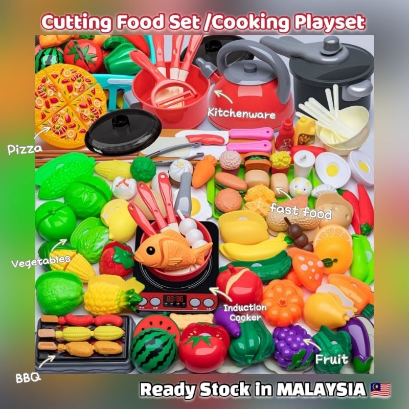 Pretend Play Cooking Toy Kids Cutting Food Toy For Kids Kitchenware
