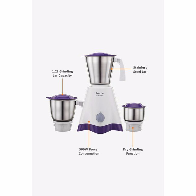 Preethi Crown 500W Mixer Grinder MG 205 Shopee Malaysia