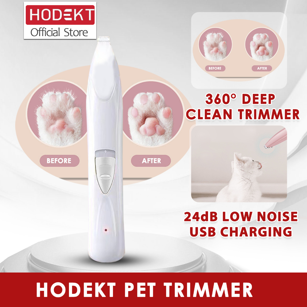 HODEKT Pet Shaver Dog Cat Foot Hair Trimmer Pet Paw Nail Grooming Clipper Electrical Cat Cutter