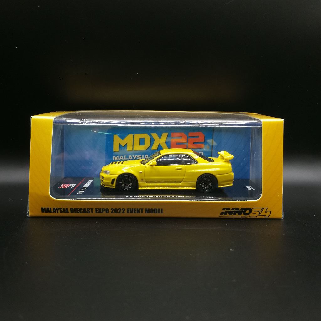 INNO64 Nissan Skyline GTR (R34) Lightning Yellow Malaysia Diecast Expo