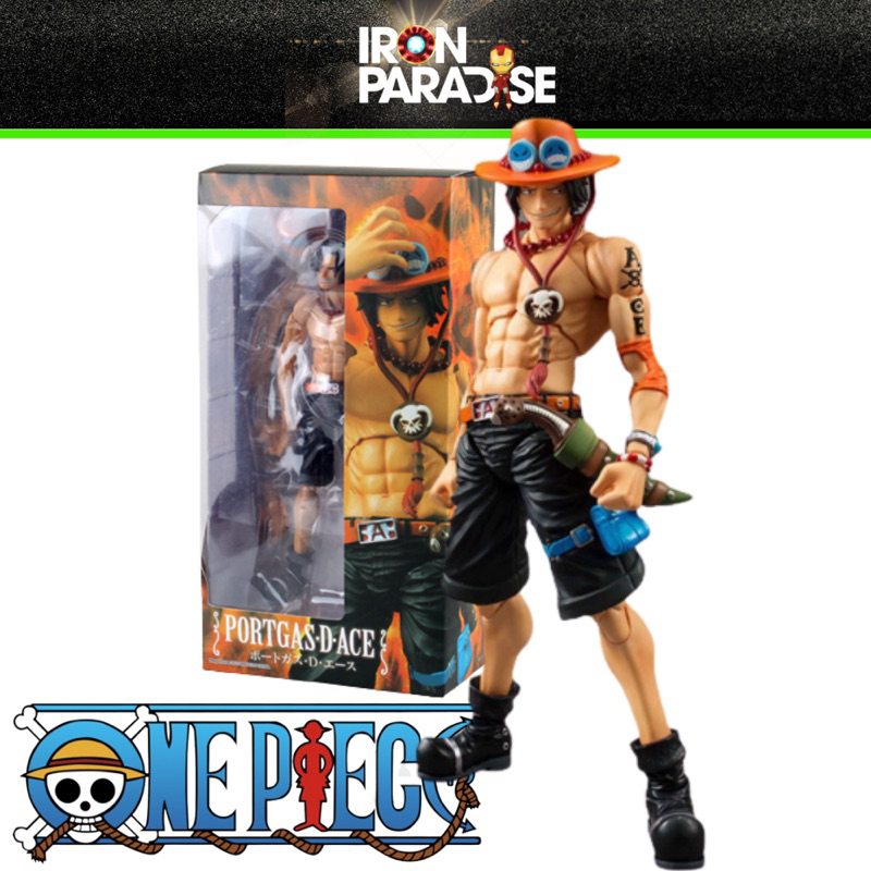 🇲🇾18cm One Piece Figma Luffy Ace VAH OnePiece Action Figure D. Ace ...