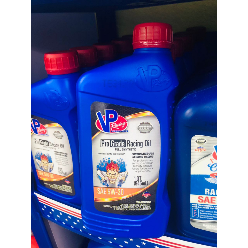VP RACING PRO GRADE RACING OIL 5W-30 (Contains ZDDP)(946ml) | Shopee ...