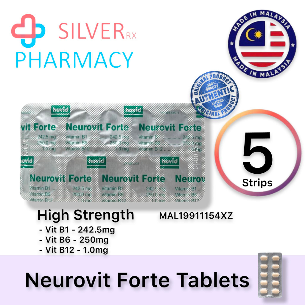 [Exp 07/2024] Neurovit Forte [Vitamin B1,B6,B12 High Strength Tablets