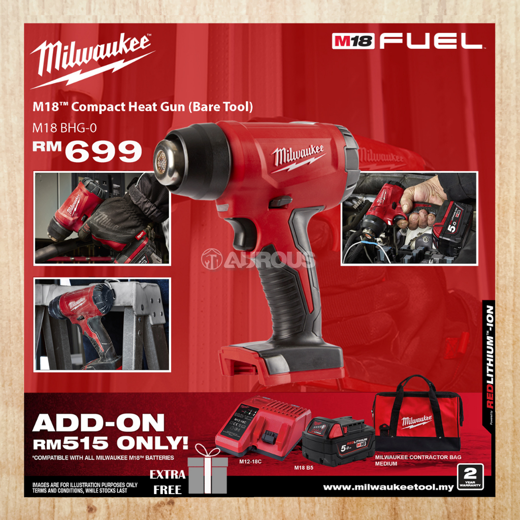 New Milwaukee M18 Cordless Compact Heat Gun