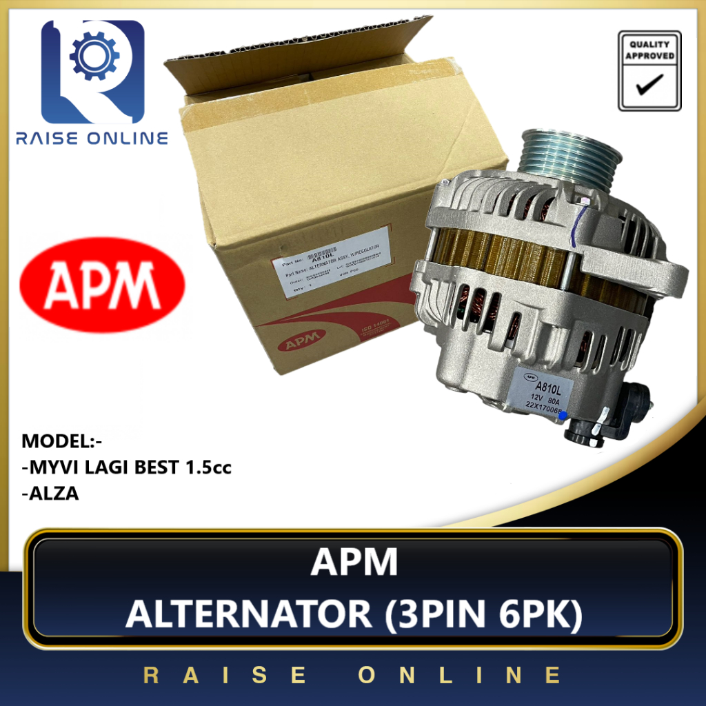 APM Alternator AE A810L Perodua Myvi Lagi Best 1.3 1.5 Alza 1.3