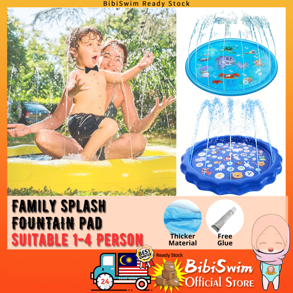 Kids Water Splash Fountain Mat Sprinkle Pad Inflatable Swimming Pool