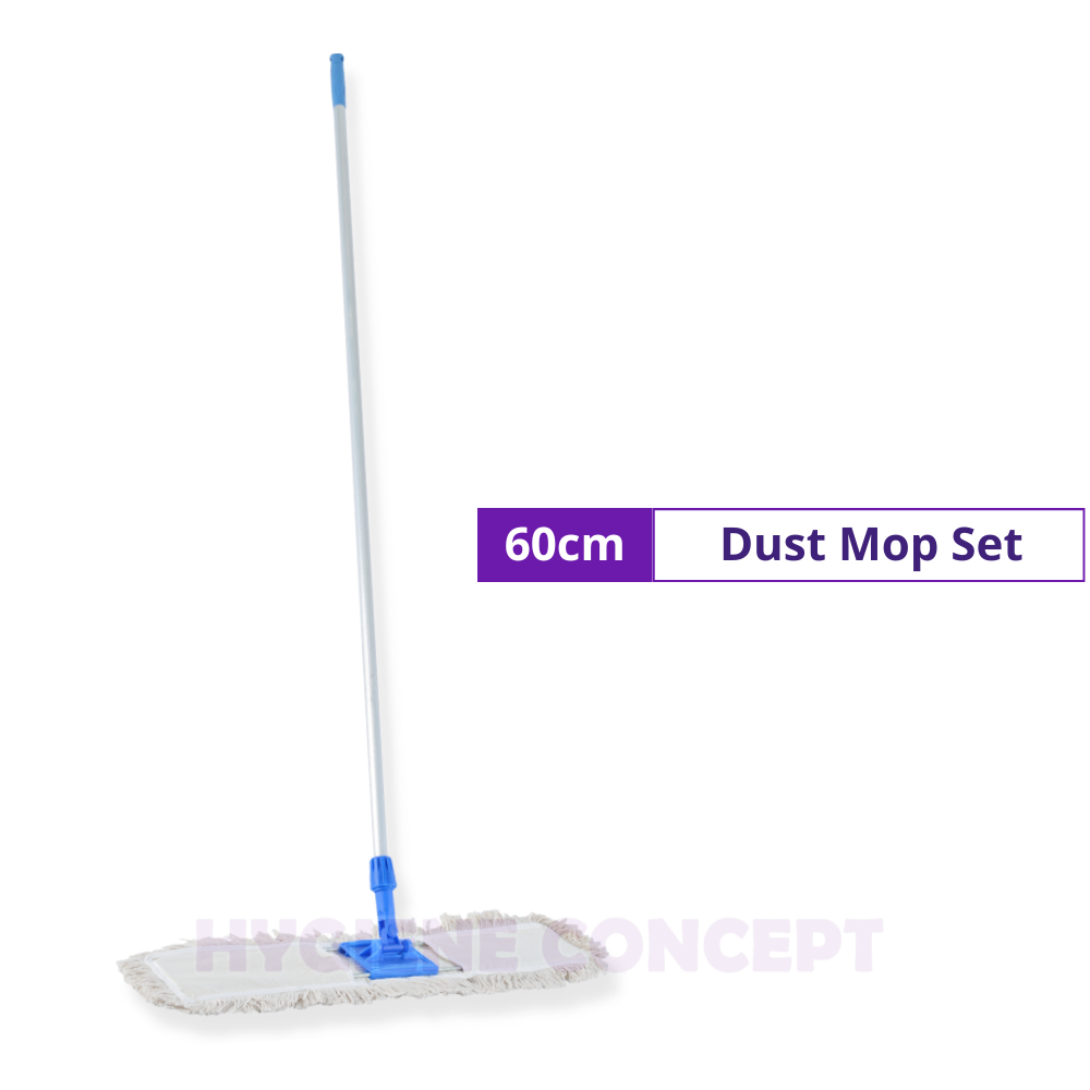 Dust Mop Complete 60cm 80cm / Cotton Dust Mop Set / Flat Mop / Cleaning
