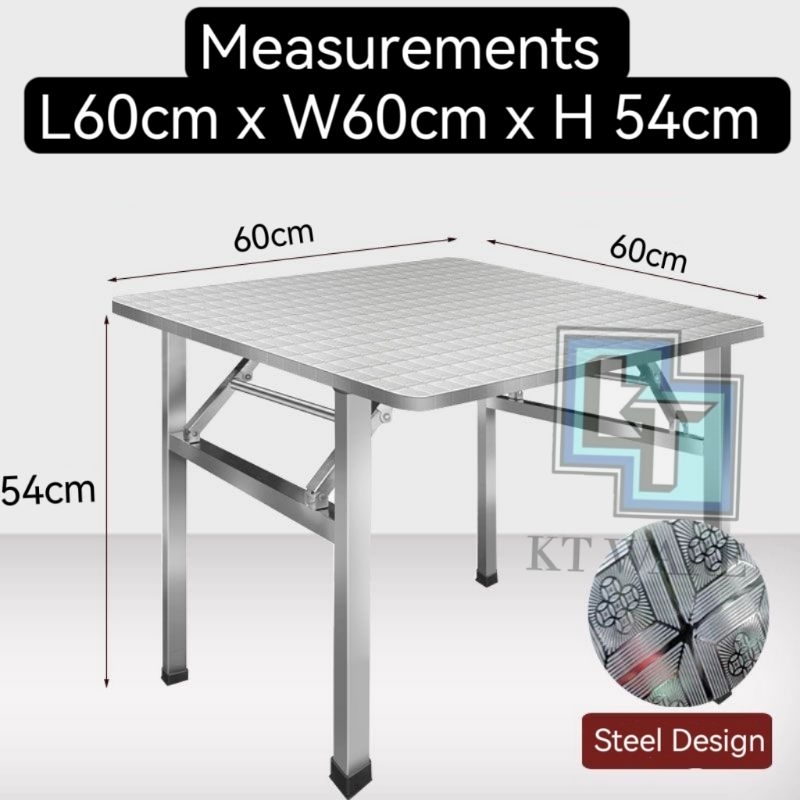 KT WARE STAINLESS STEEL FOLDING TABLE BANQUET TABLE FUNCTION TABLE ...