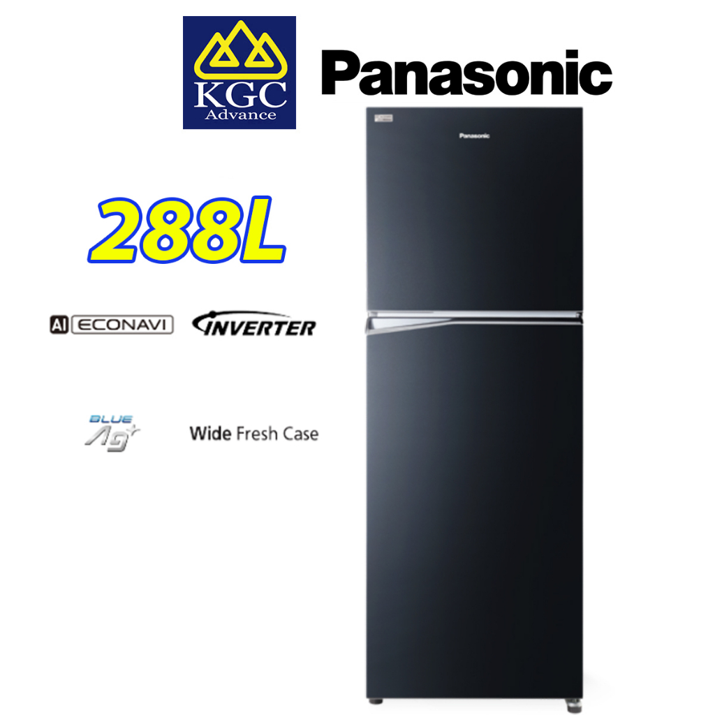 Panasonic 288L Inverter Fridge 2Door Top Freezer Refrigerator NR