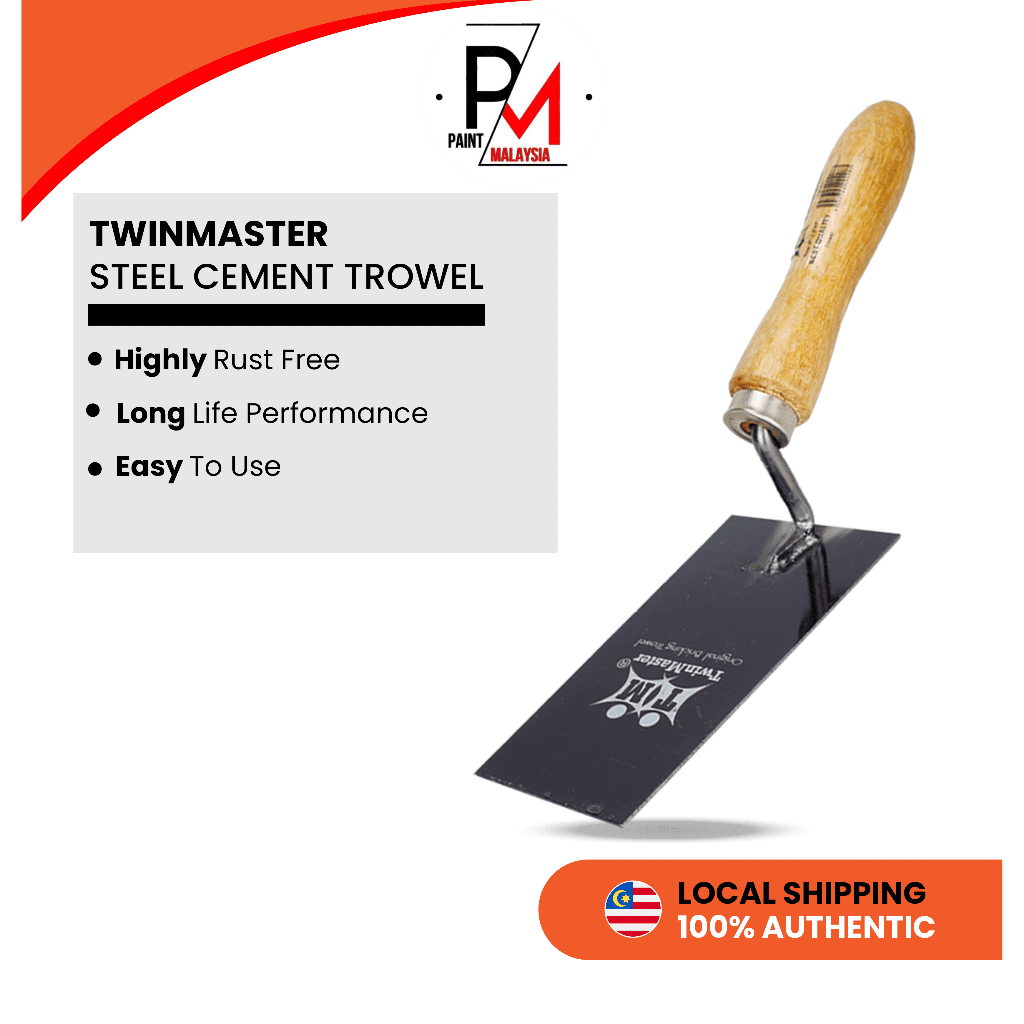 TWINMASTER Rectangle Steel Cement Trowel 7 X 2.5 Inch Cement ...