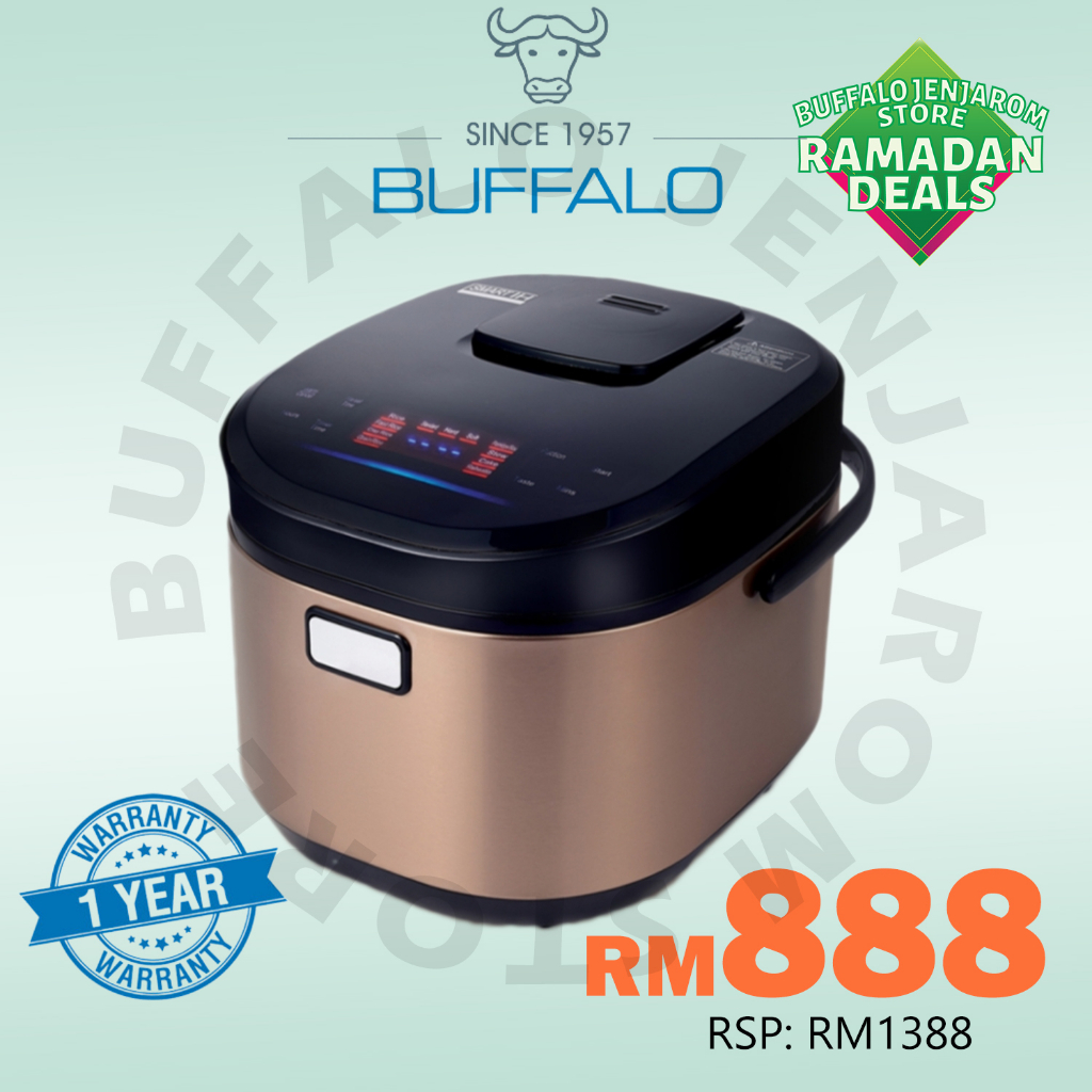 Buffalo IH Stainless Steel Inner Pot Smart Rice Cooker (10 cups)
