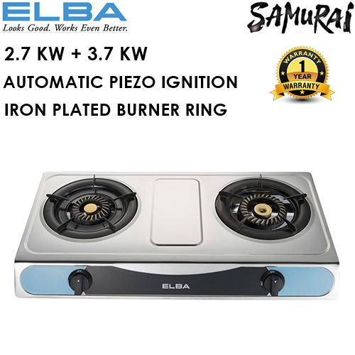 ELBA 2 BURNER STAINLESS STEEL GAS STOVE EGSF7112(SS) Shopee Malaysia