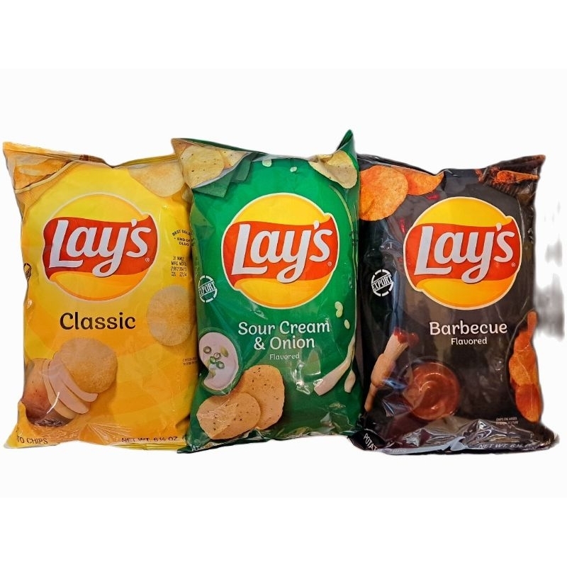 [USA] Lay's Potato Chips Classic/Sour Cream&Onion/Honey BBQ/Salt