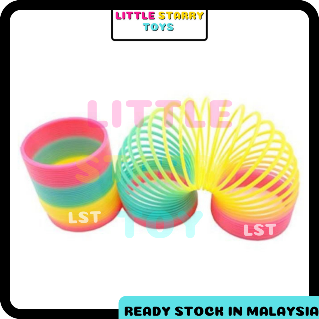 Ready Stock !!! Rainbow Magic Spring Funny Plastic Folding Spring Coil ...