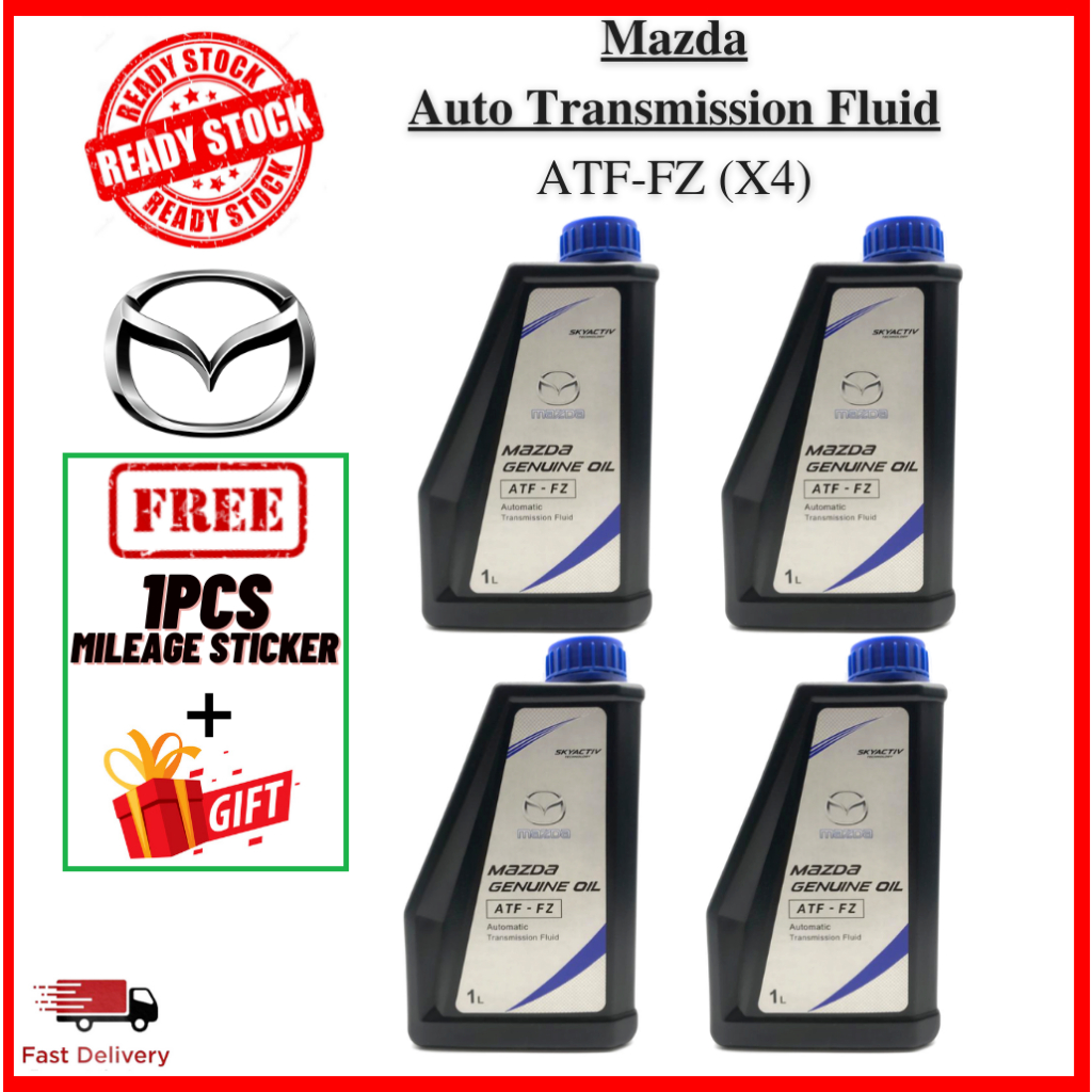 ORIGINAL Mazda ATF FZ ( 4 BOTTLE 1SET ) Auto Gear Oil (1Liter) Mazda 2 ...