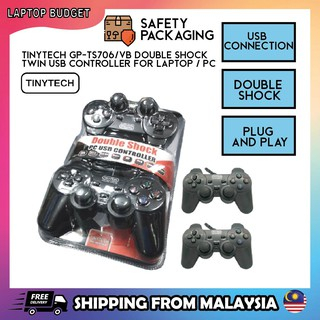 TinyTech GP-TS706/VB Double Shock Twin USB Controller For Laptop / PC ...