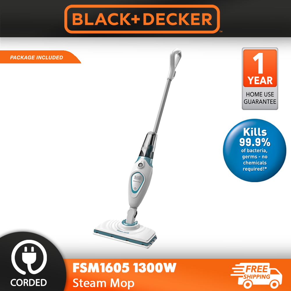 Black & Decker Steam Mop Steam Cleaner Home Cleaner (1300W) FSM1605XD