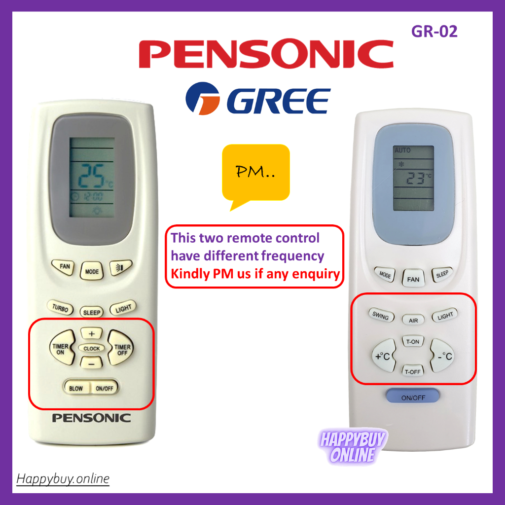 Pensonic Aircond Remote Singer Air Cond Remote Air Conditioner Remote