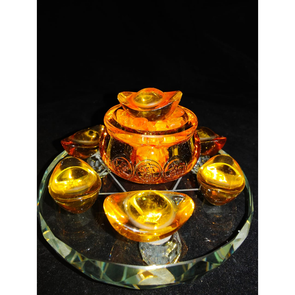 已开光》独家元宝九星阵七星阵聚宝盆财神七星阵聚宝盆家居摆件风水招财