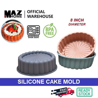 1pc Charlotte Cake Baking Pan, Multicolor Silicone Round Cake Mold