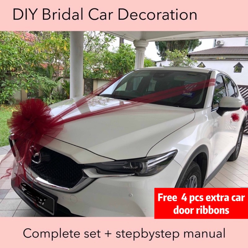 Wedding car decoration set simple and elegance Shopee Malaysia