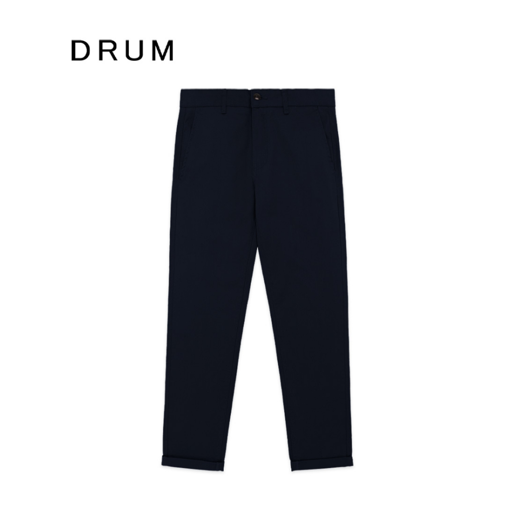 DRUM Classic Slim Fit Chino Pants Navy Shopee Malaysia