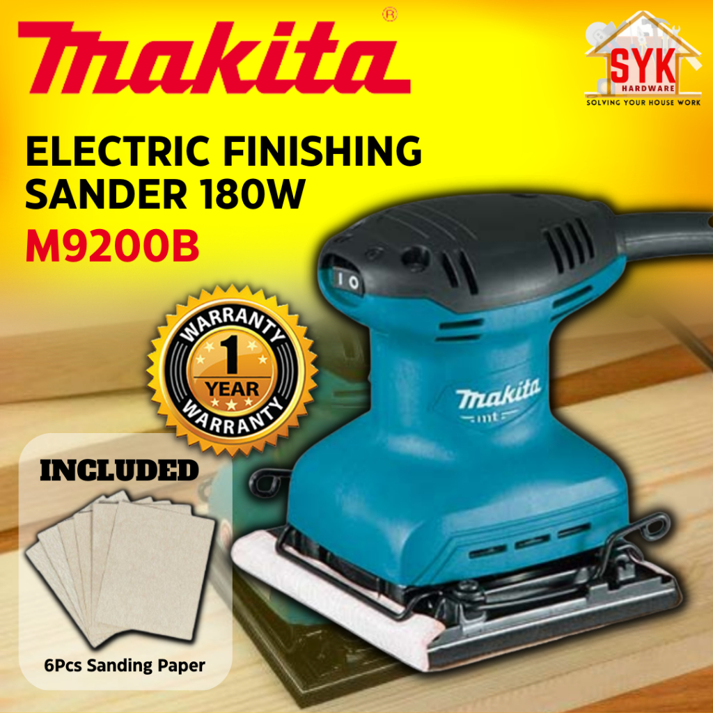 SYK MAKITA M9200B 7" 180W Electric Finishing Sander Wood Sanding