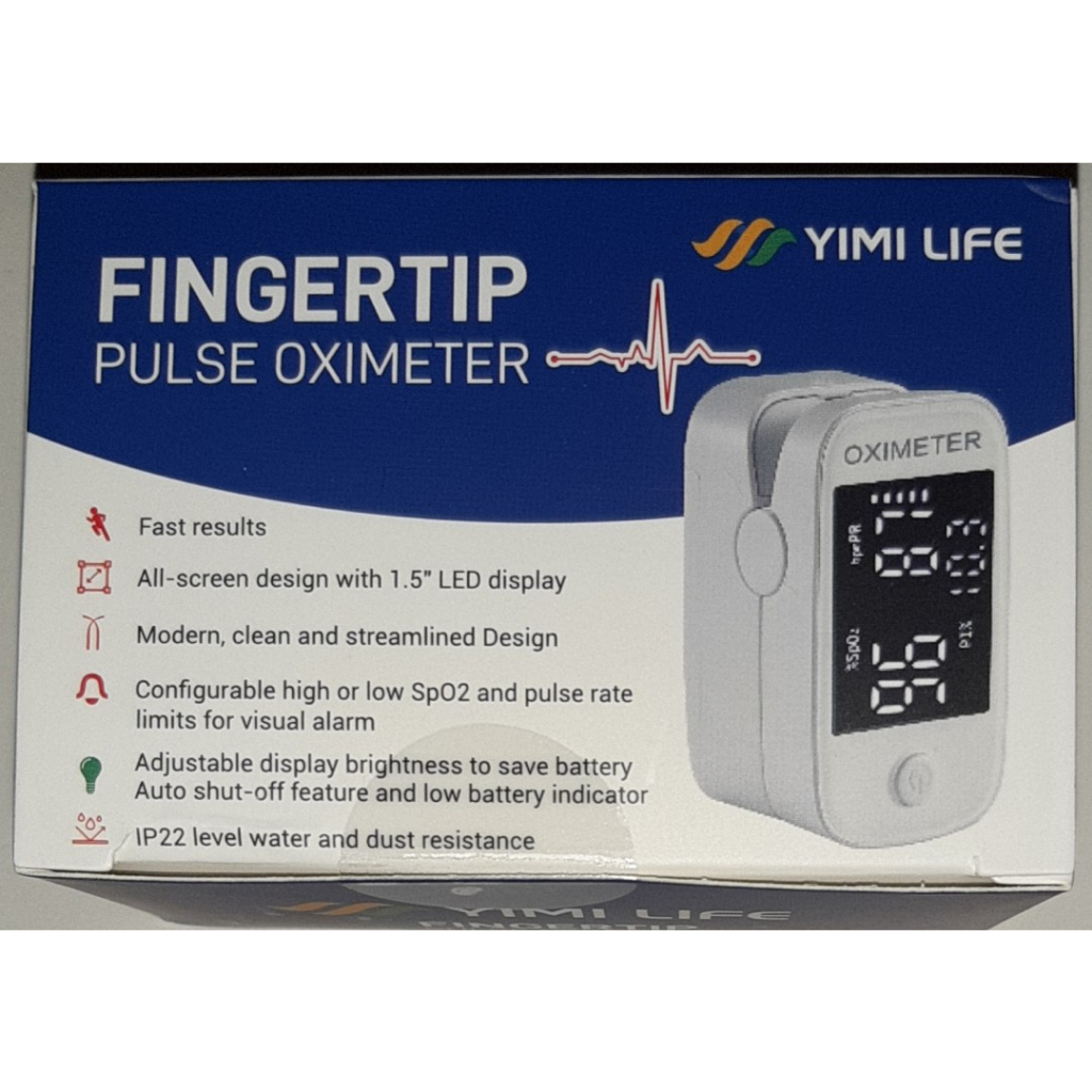 YIMI LIFE Fingertip Pulse Oximeter 1.5" LED Screen Shopee Malaysia