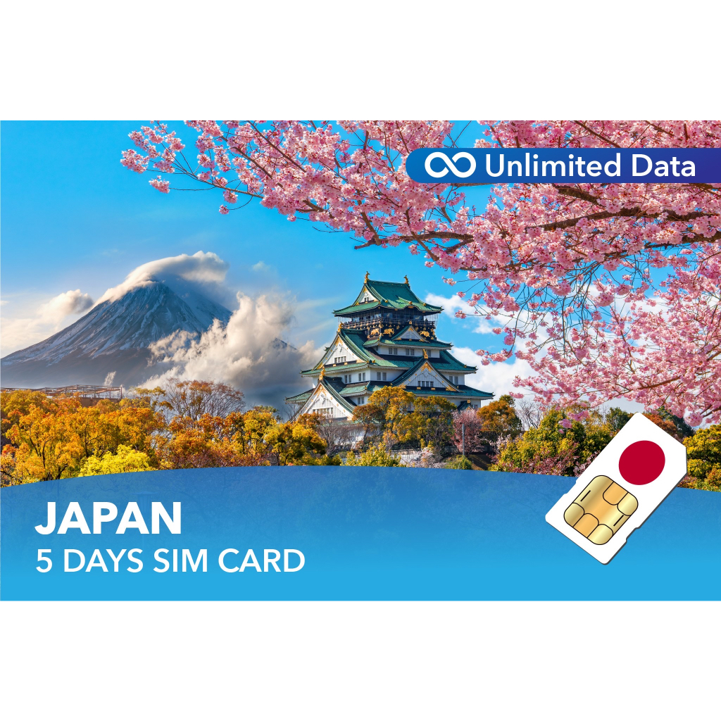 Japan 5 Days Unlimited Data Sim Card Shopee Malaysia