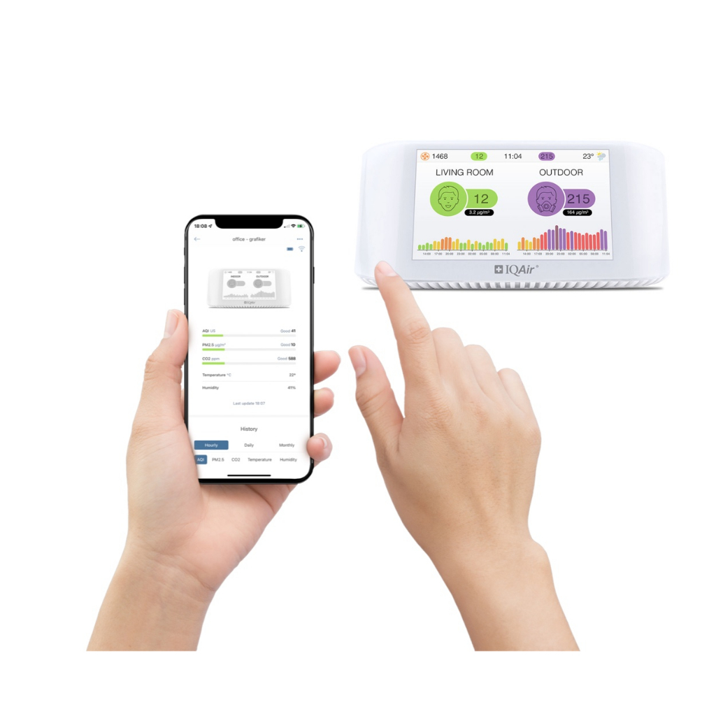 IQAir AirVisual Pro Indoor (AVP) / AirVisual Outdoor (AVO)- The Smart ...