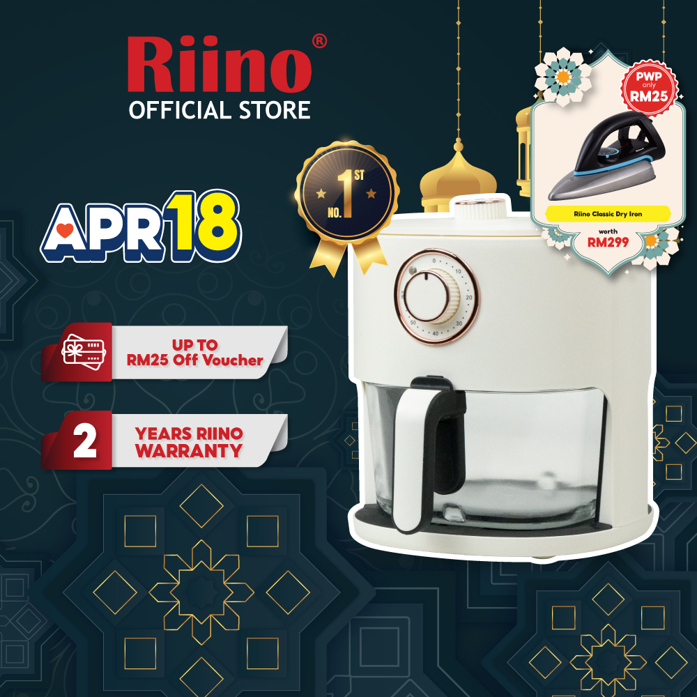 Riino Rapid Glass AI Air Fryer Oven JAZZ (5.5L) GY2202 Shopee Malaysia