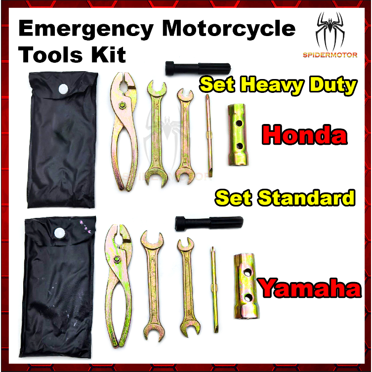 Motorcycle Emergency Tool Kit Set Bag Alat Motorsikal Screw Driver