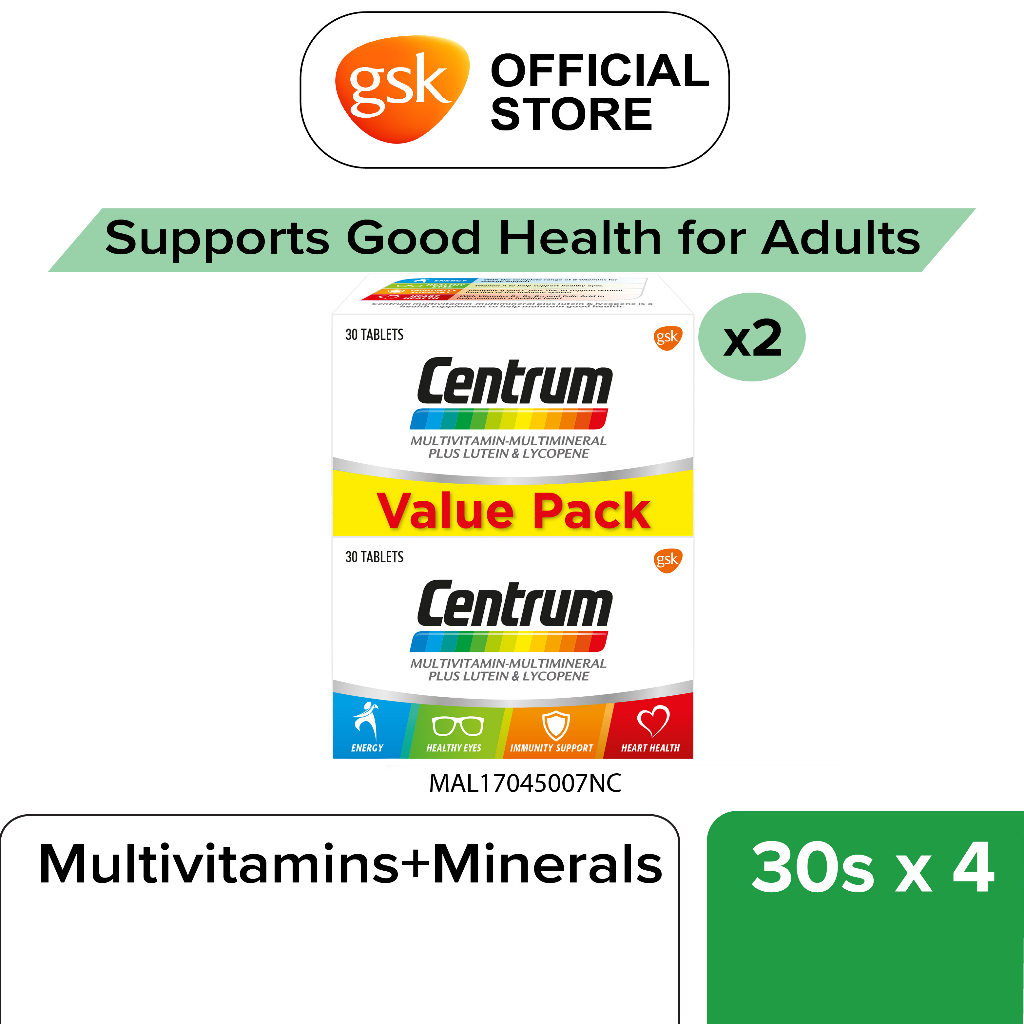 Centrum MultivitaminMultimineral Plus Lutein Healthy Eyes & Lycopene