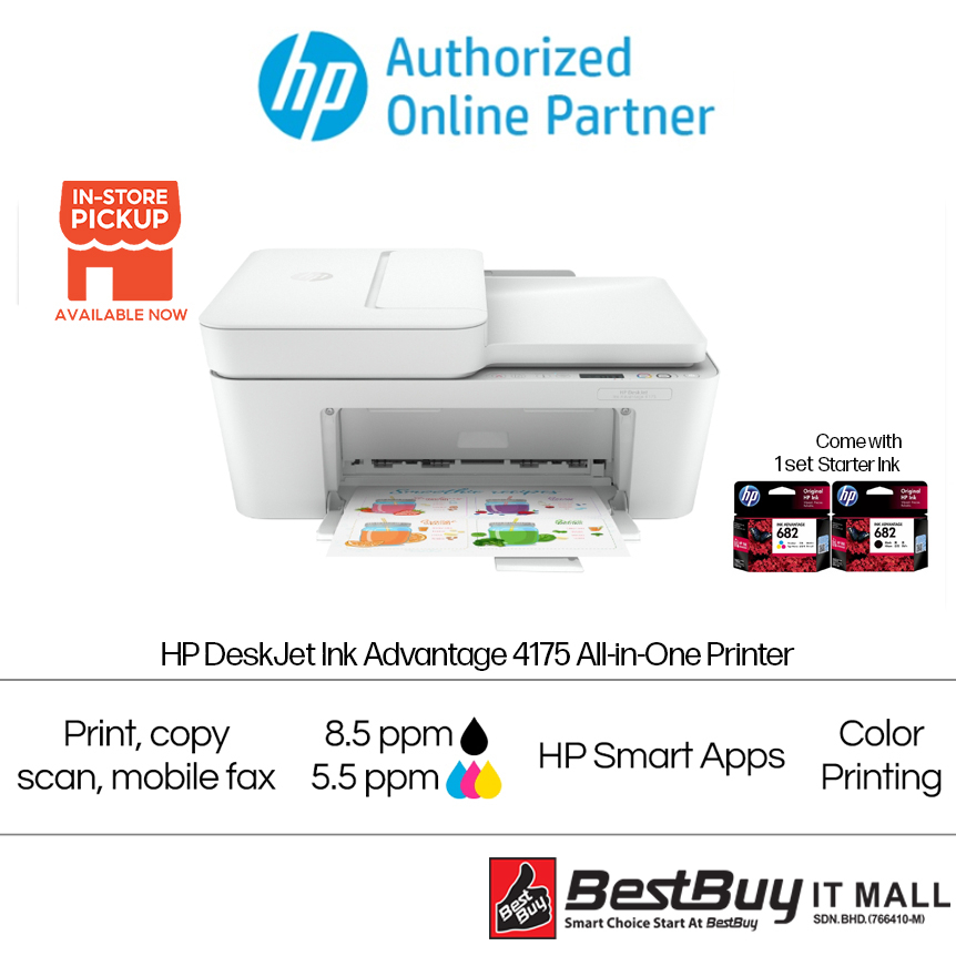 HP Deskjet Ink Advantage Wireless All In One Printer 4175/4176 | Shopee ...