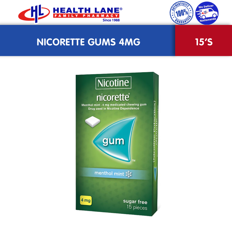 Nicorette Gums (4mg x 15's) Shopee Malaysia