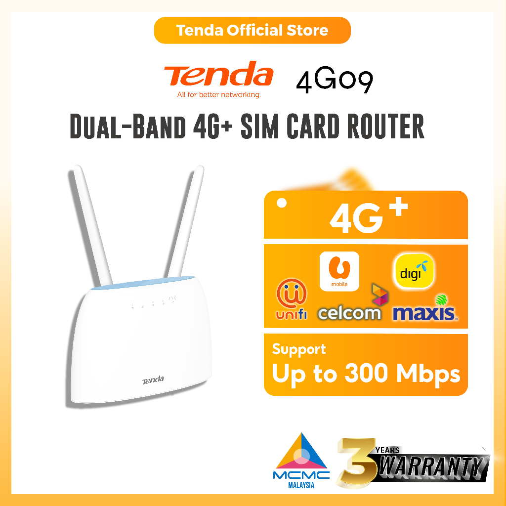 Tenda 4G LTE Wifi Router CAT4 Dual-band Outdoor Wireless Router