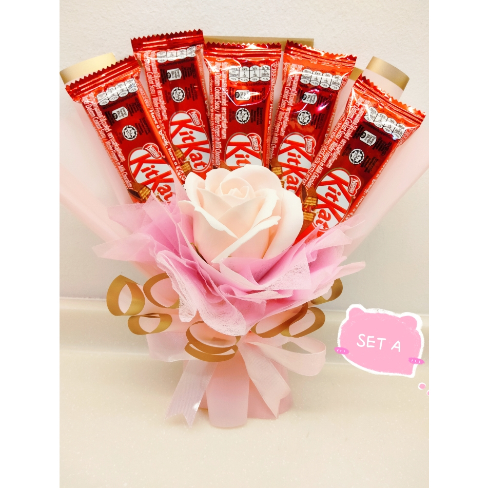 Kit Kat Bouquet Dairy Milk Bouquet Soap Rose Ferrero Rocher Mini