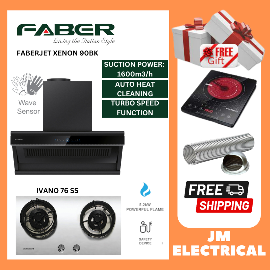 FABER BUILTIN HOOD FABERJET XENON 90BK Shopee Malaysia