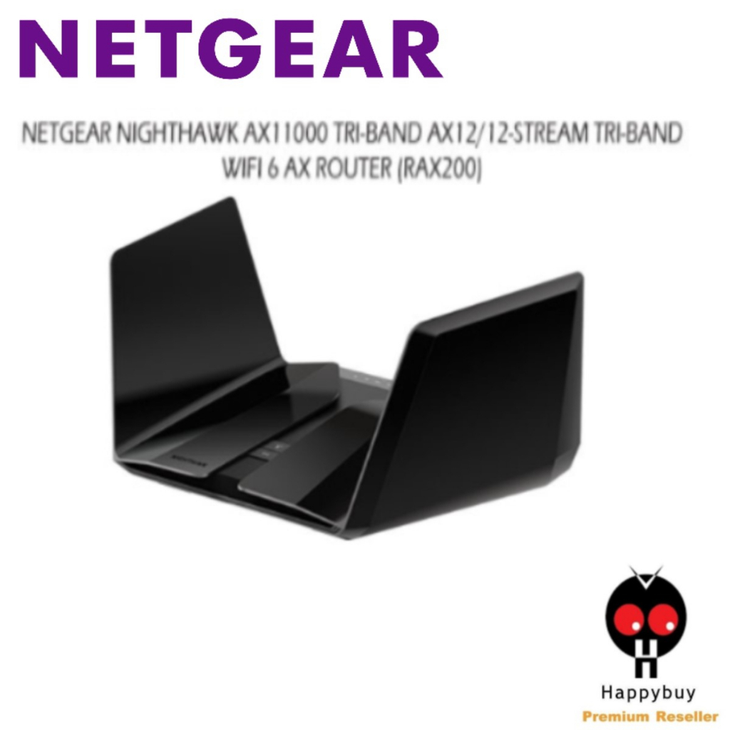 NETGEAR Nighthawk AX12 12Stream Wifi 6 Router TriBand Wireless RAX200