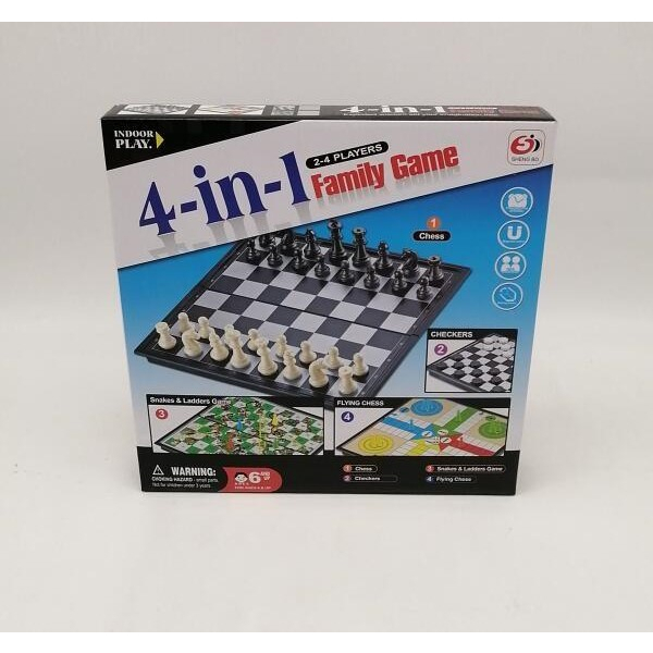 Mainan Keluarga Board Games 4 in 1 Set Shopee Malaysia