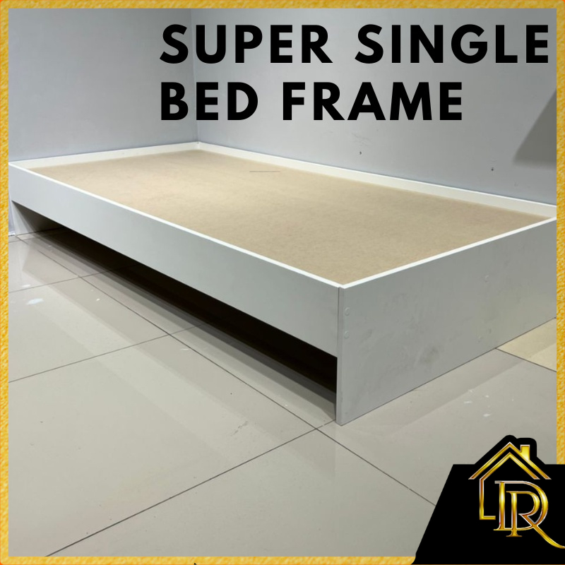 DR White Super Single Bed Frame Katil Super Single Bujang Rangka Katil