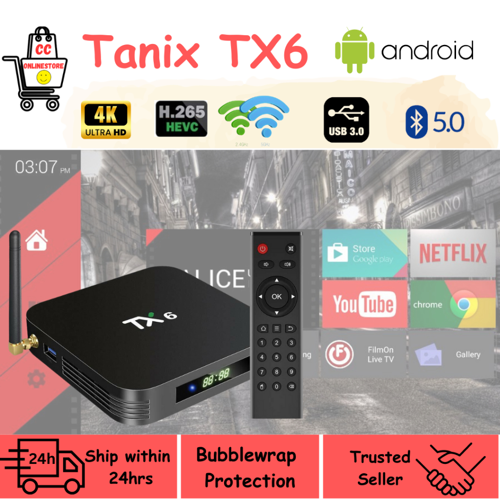 Android 9.0 8K Video Decode 2.4G+5.8G WiFi HDMI in TV Box